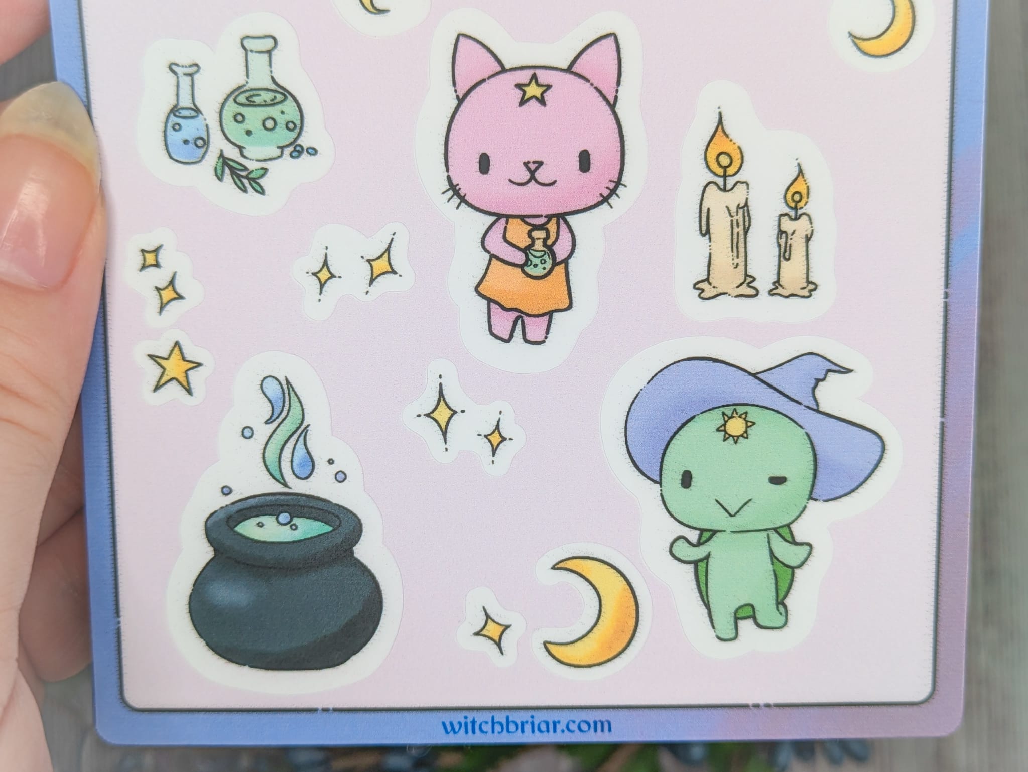 Magical Girls Sticker Sheet, Mystical Kawaii Planner Stickers - Image 3