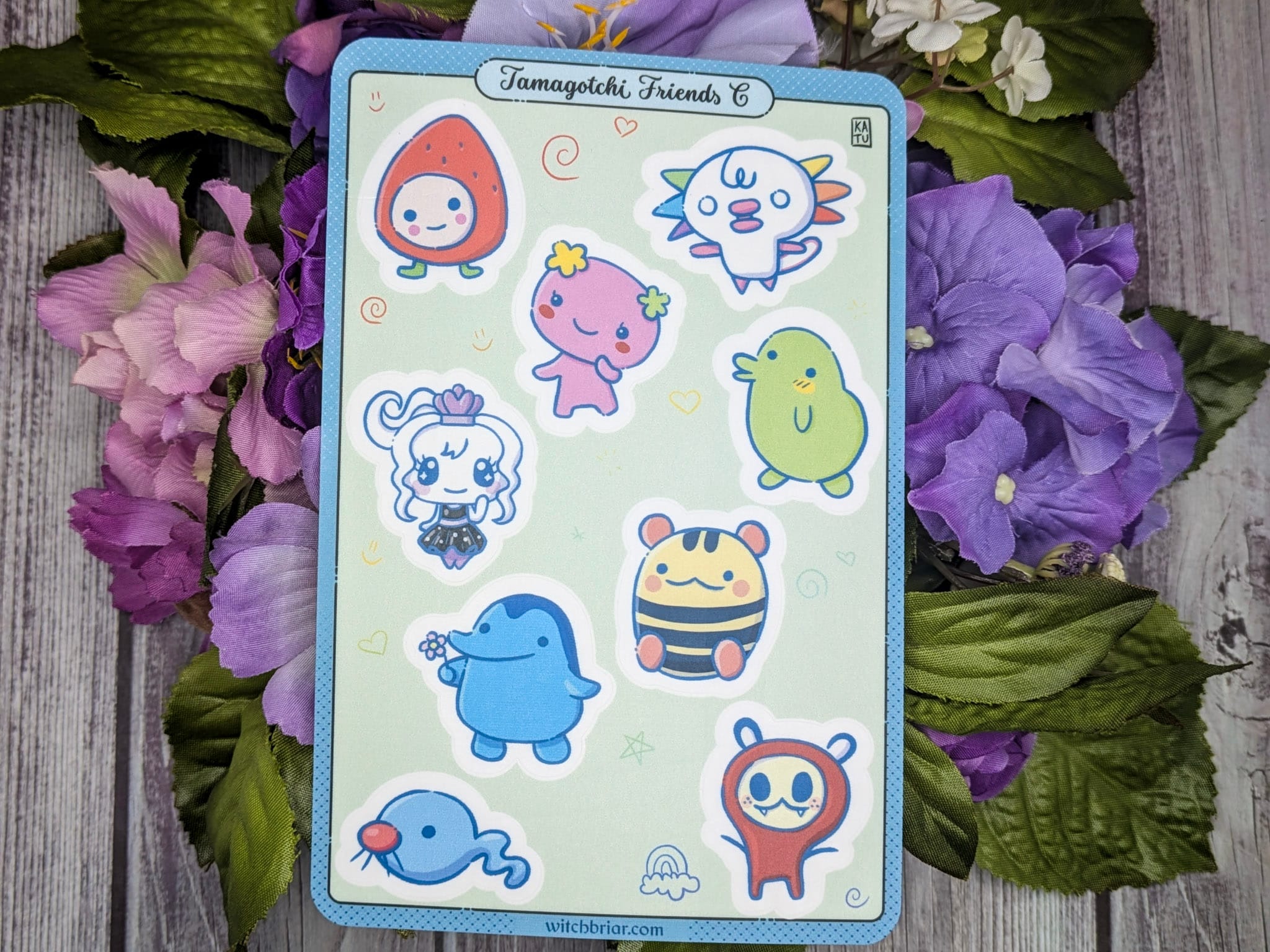 Tamagotchi Friends C Sticker Sheet 4x6 - Image 2