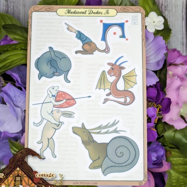 Weird Little Medieval Dudes 4x6 Sticker Sheet A