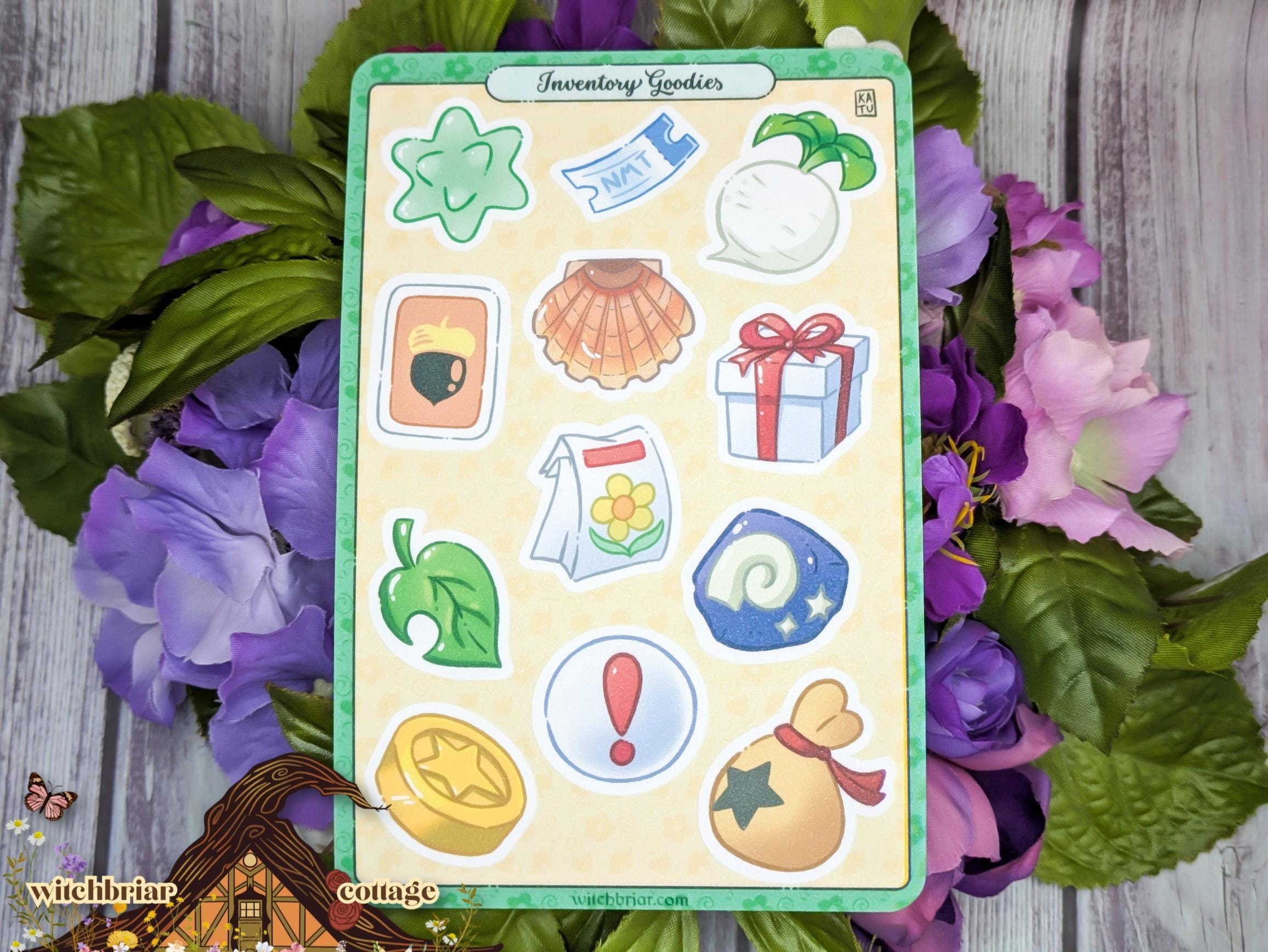 Core Inventory Item Sticker Inventory Goodies Sticker Sheet, 4×6 for Laptop – Witchbriar Cottage