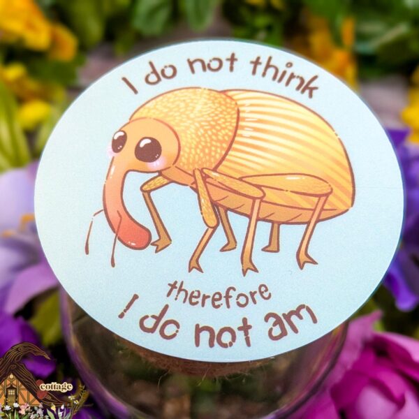 Existential Weevil, Do Not Think Vinyl Sticker for Laptop or Tablet