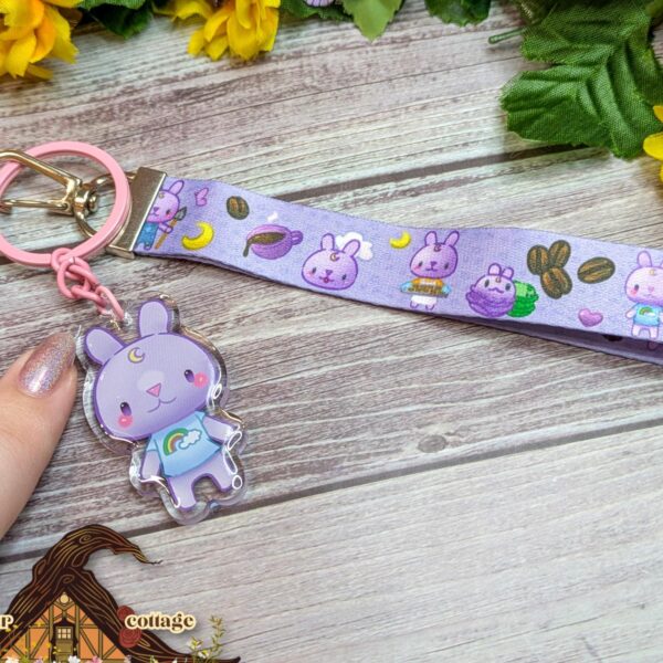Bunny Chester Lanyard: Kawaii Rabbit Key or Badge Charm