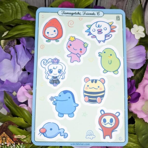 Tamagotchi Friends C Sticker Sheet 4x6