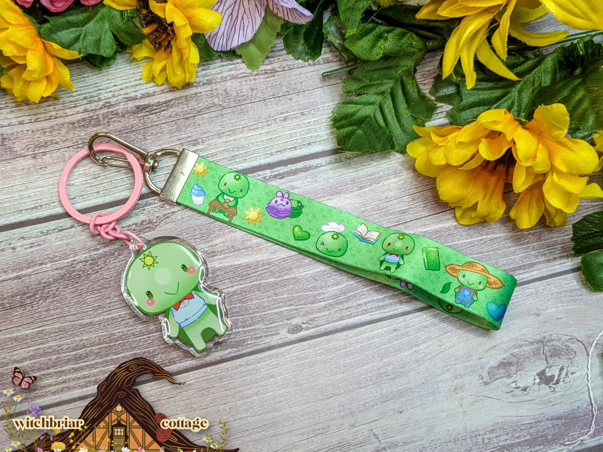 Kawaii Turtle Lanyard, Cute Key or Badge Accessory Charm and Lanyard