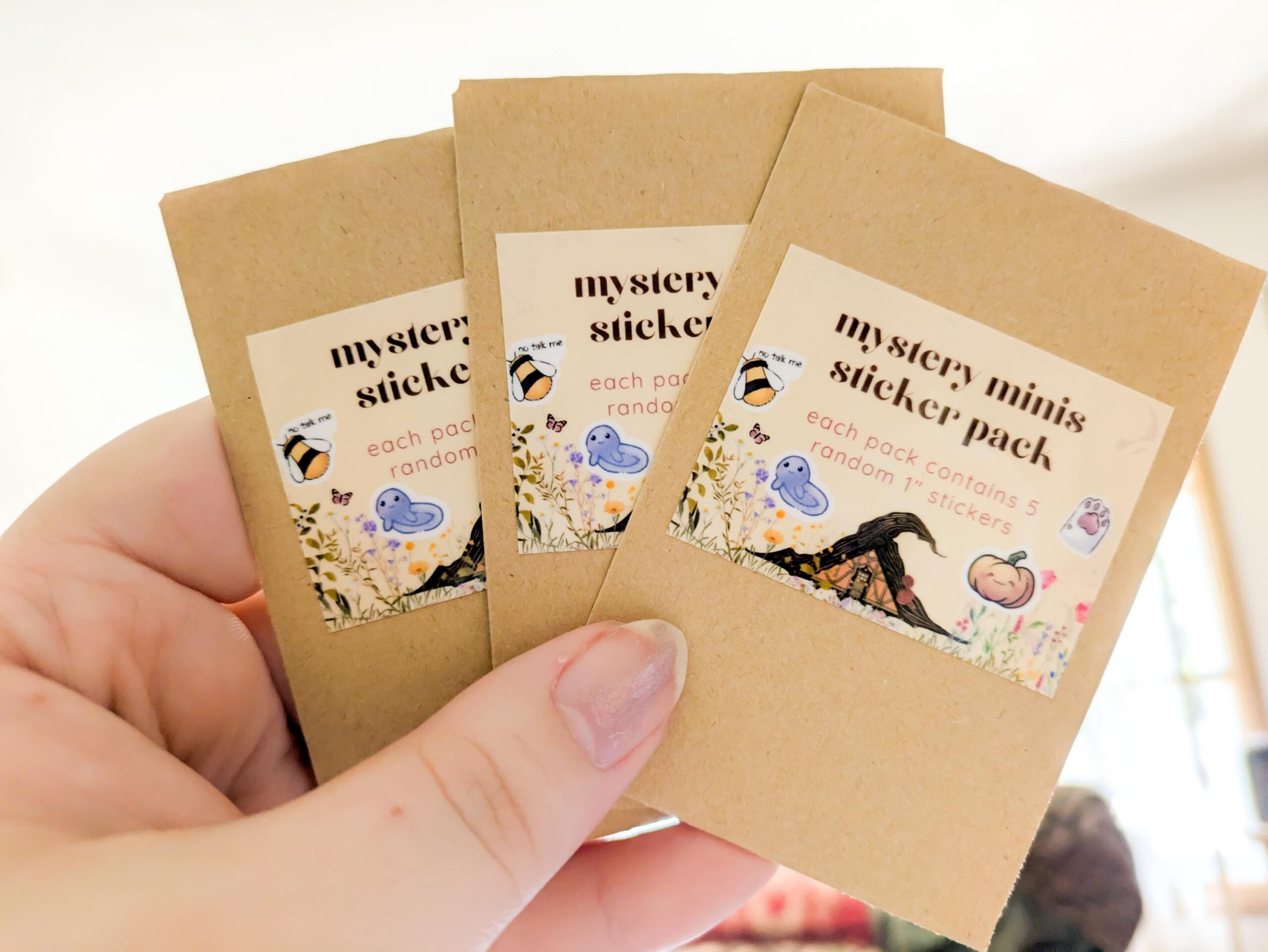 Mini Stickers Blind Bag, Mystery Bags of 1" Stickers, Deco Stickers for Journal, Laptop