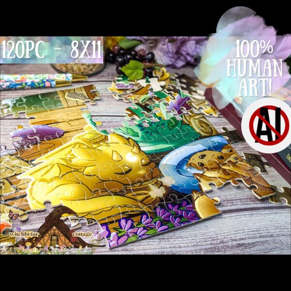 Tiny Dragon Jigsaw Puzzle: 120 Piece Fantasy Art Puzzle