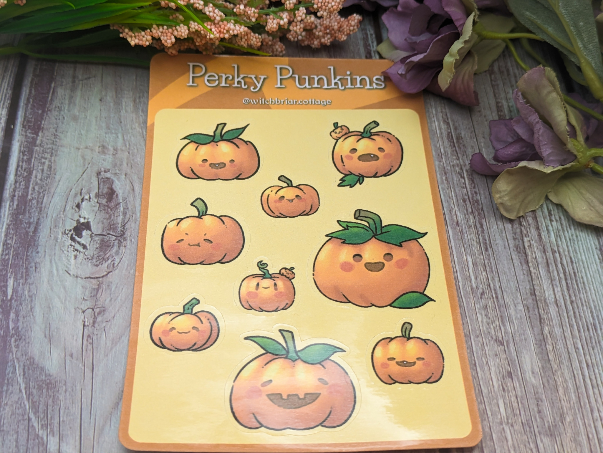 Perky Pumpkins Sticker Sheet - Image 2