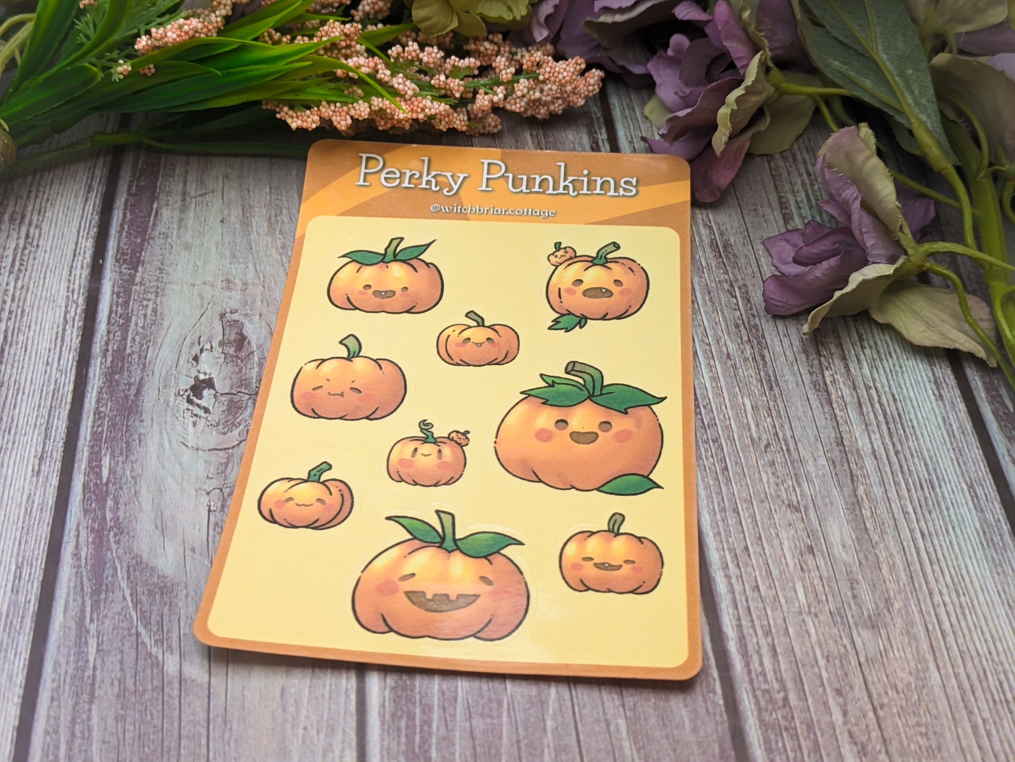Perky Pumpkins Sticker Sheet - Image 7