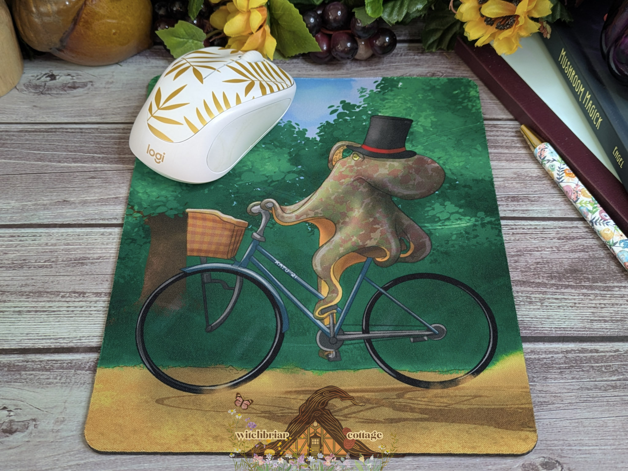 A Fine Day, Octopus Bicycle Mousepad - Image 2