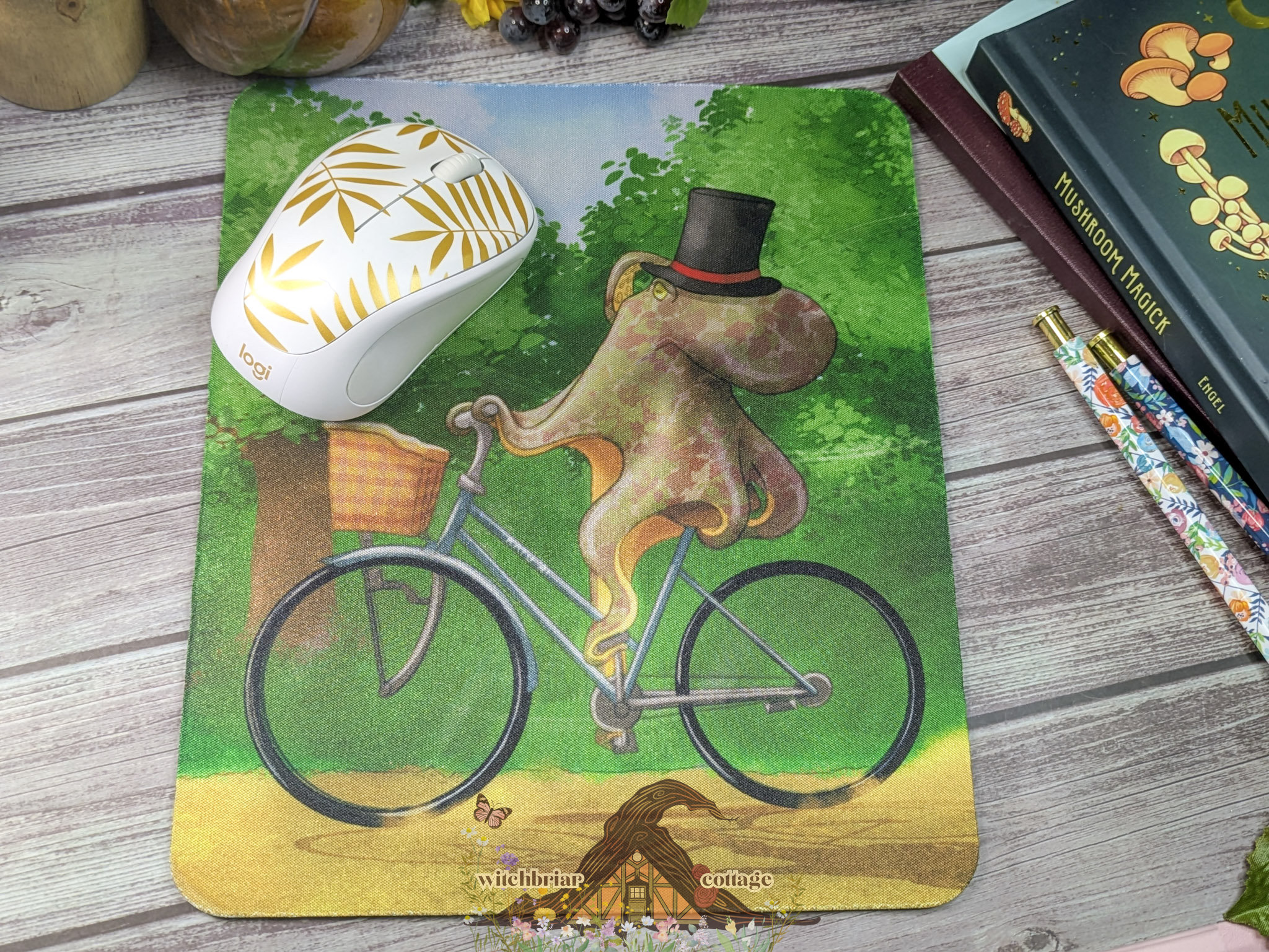 A Fine Day, Octopus Bicycle Mousepad - Image 4