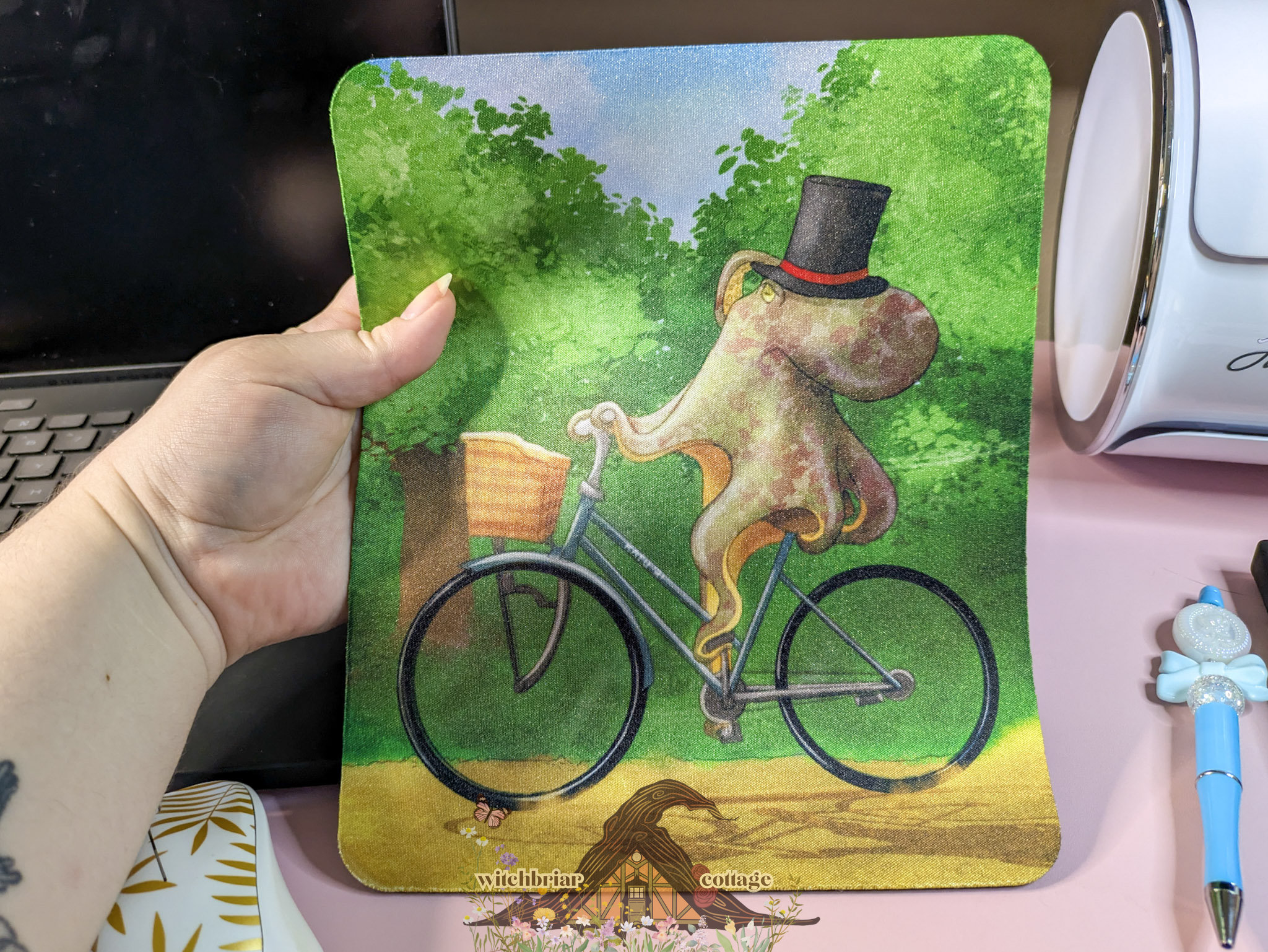 A Fine Day, Octopus Bicycle Mousepad - Image 11
