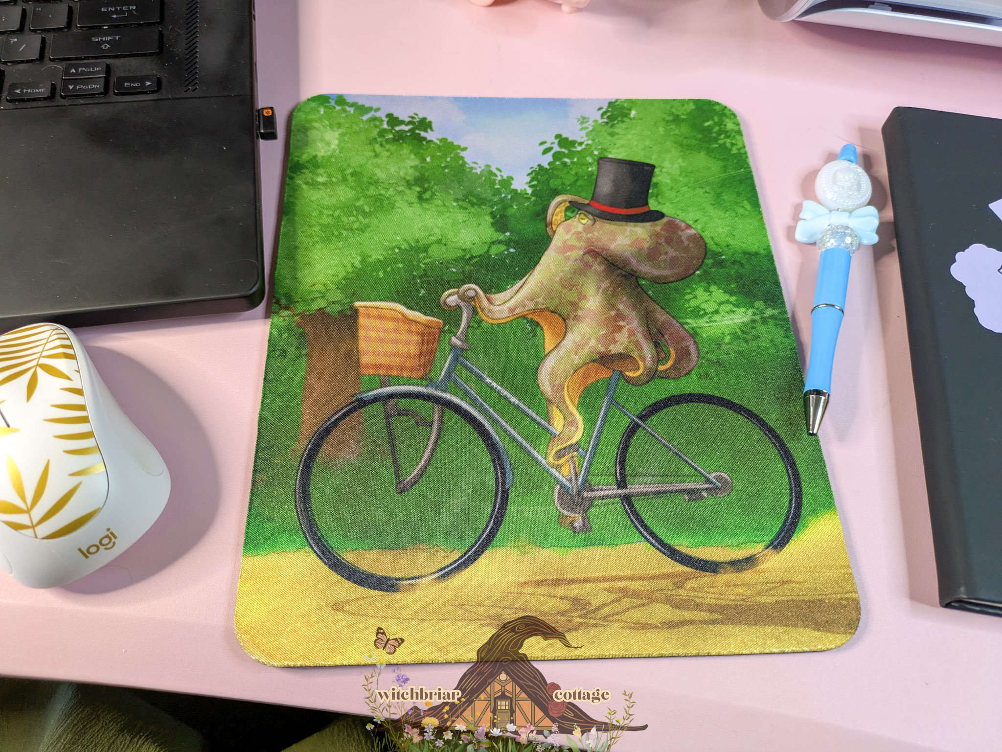 A Fine Day, Octopus Bicycle Mousepad - Image 12