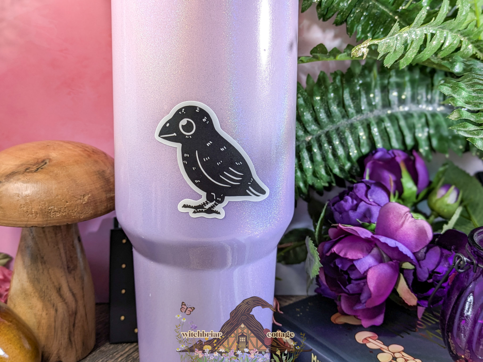 Amiable Crow Sticker