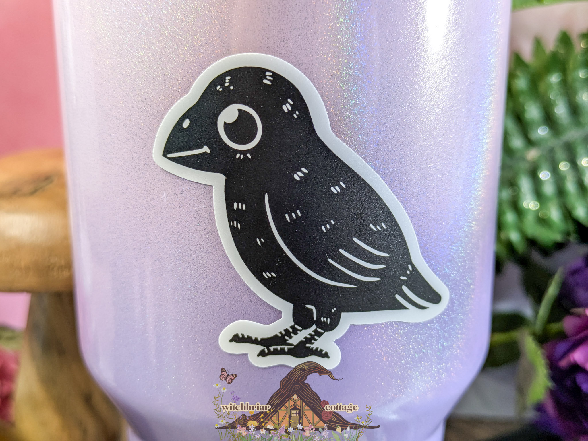 Amiable Crow Sticker - Image 2