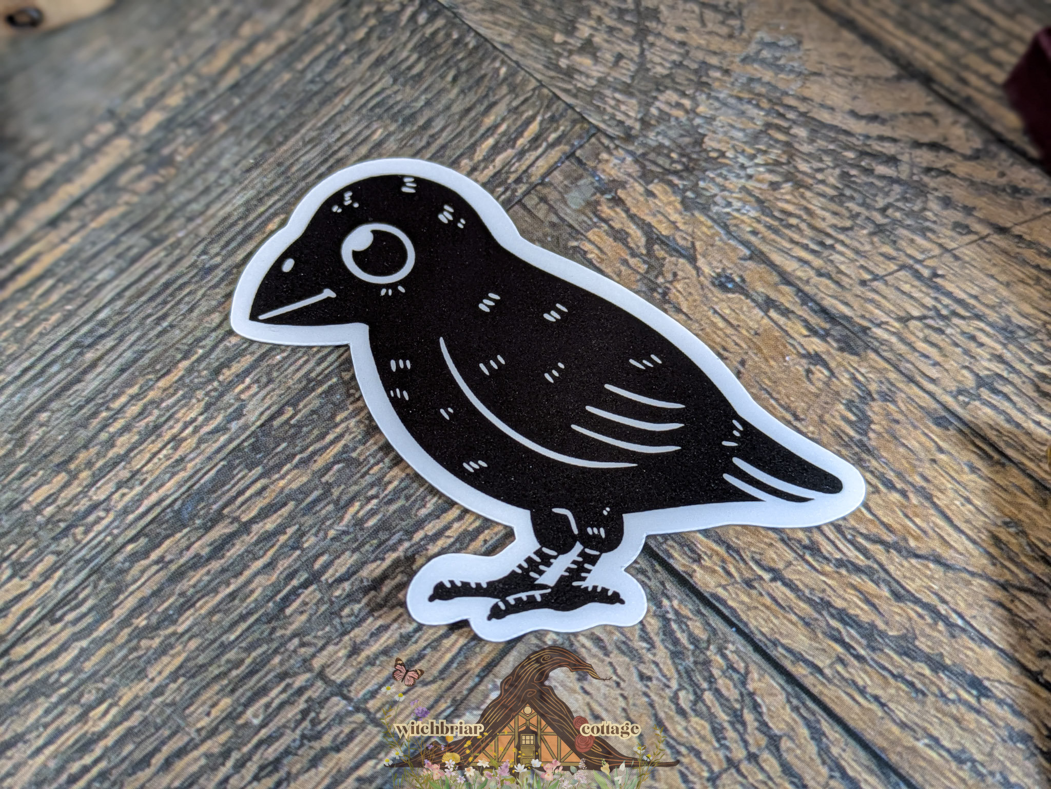 Amiable Crow Sticker - Image 7