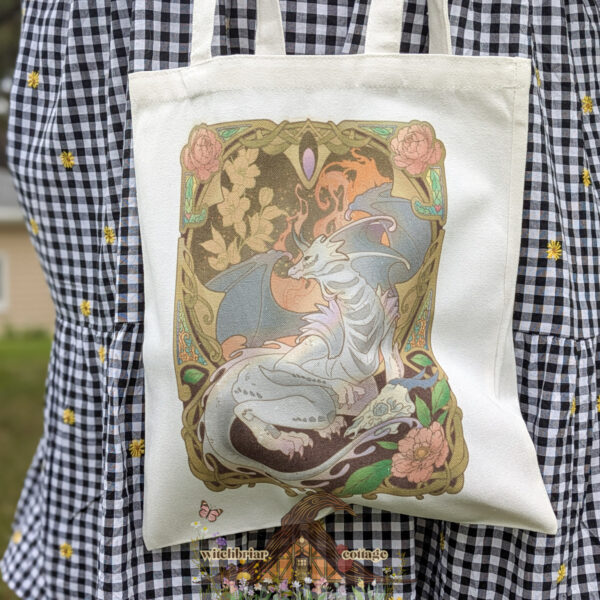 Art Nouveau Dragon Tote Bag