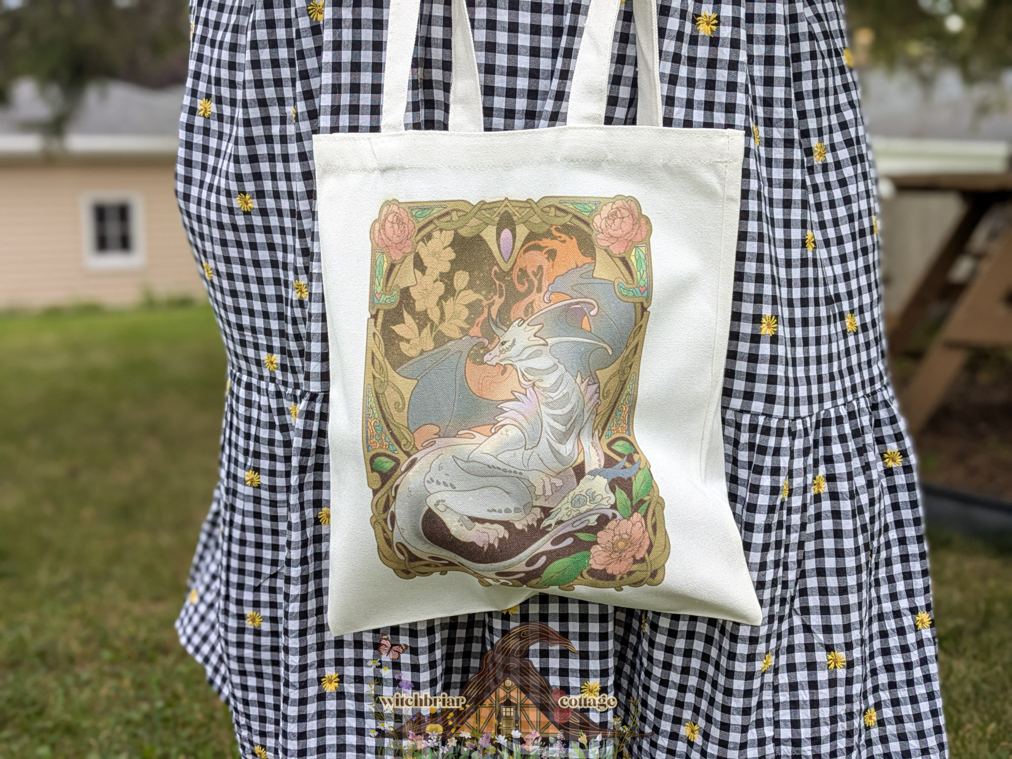 Art Nouveau Dragon Tote Bag - Image 2