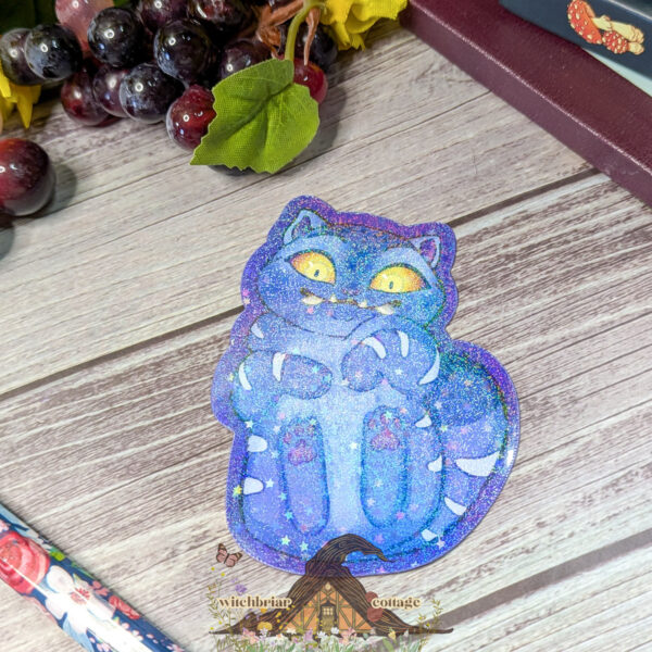 Derpy Blue Tiger Loaf Sticker