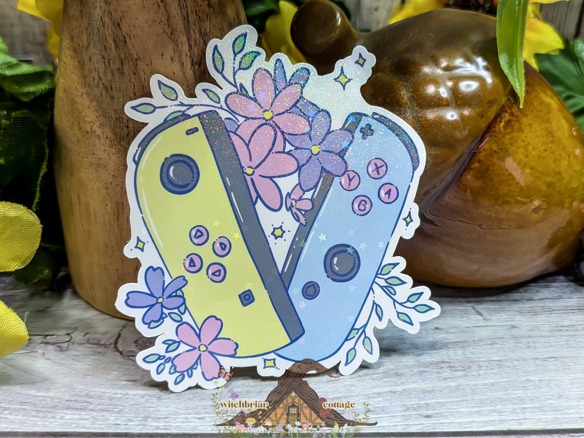 Floral Joycon Controllers Sticker