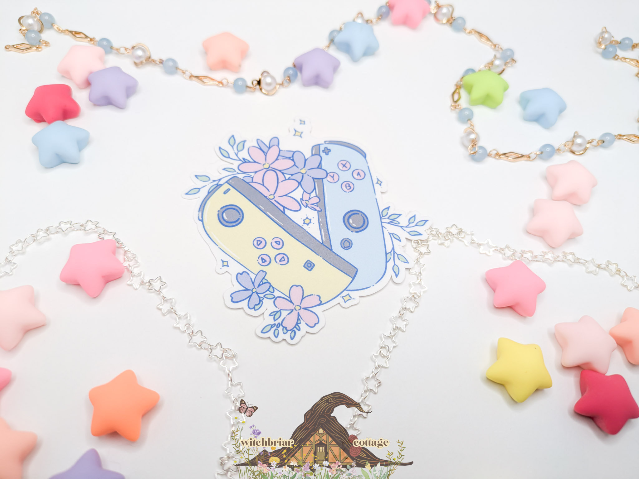 Floral Joycon Controllers Sticker - Image 8