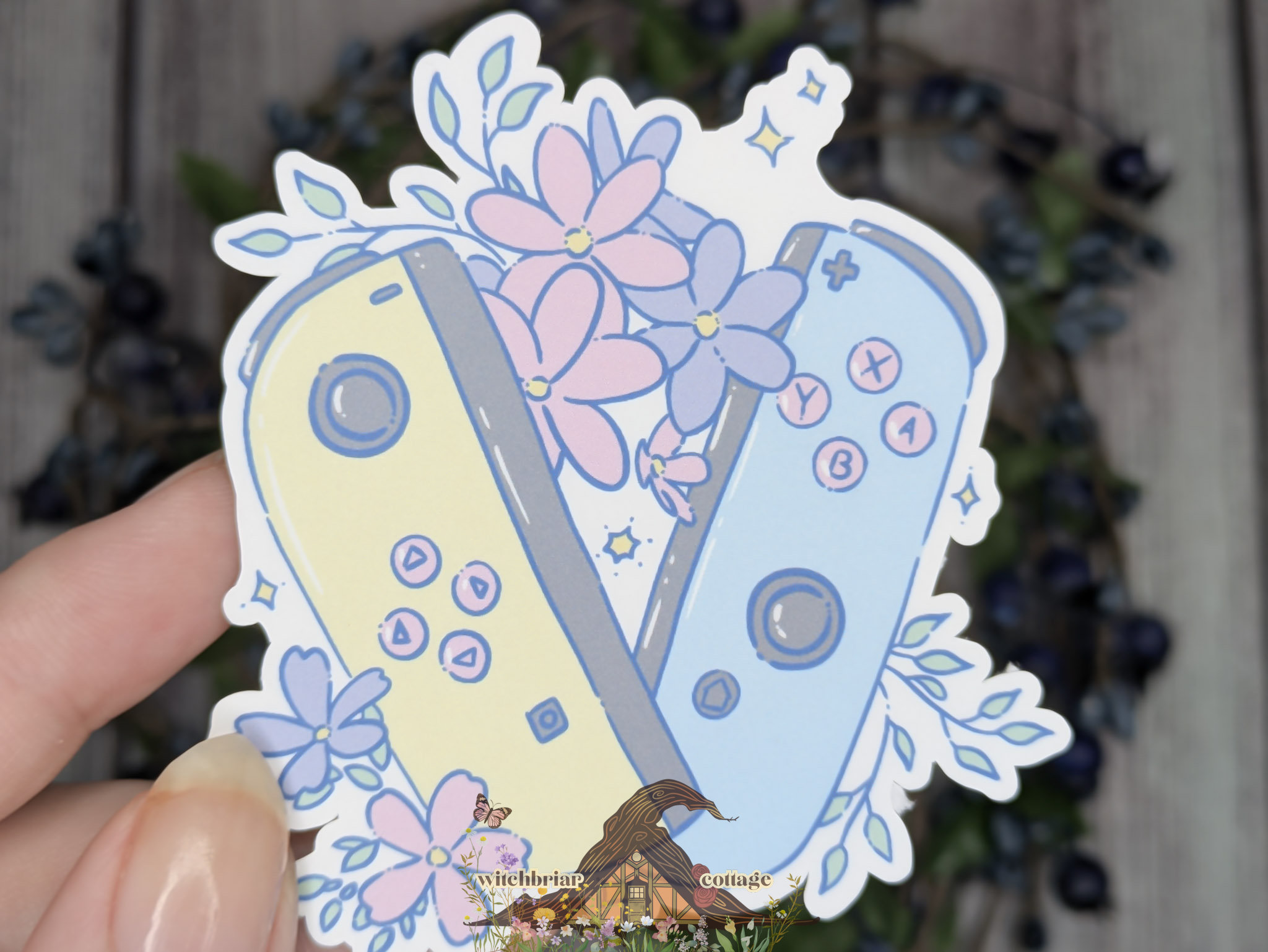 Floral Joycon Controllers Sticker - Image 10