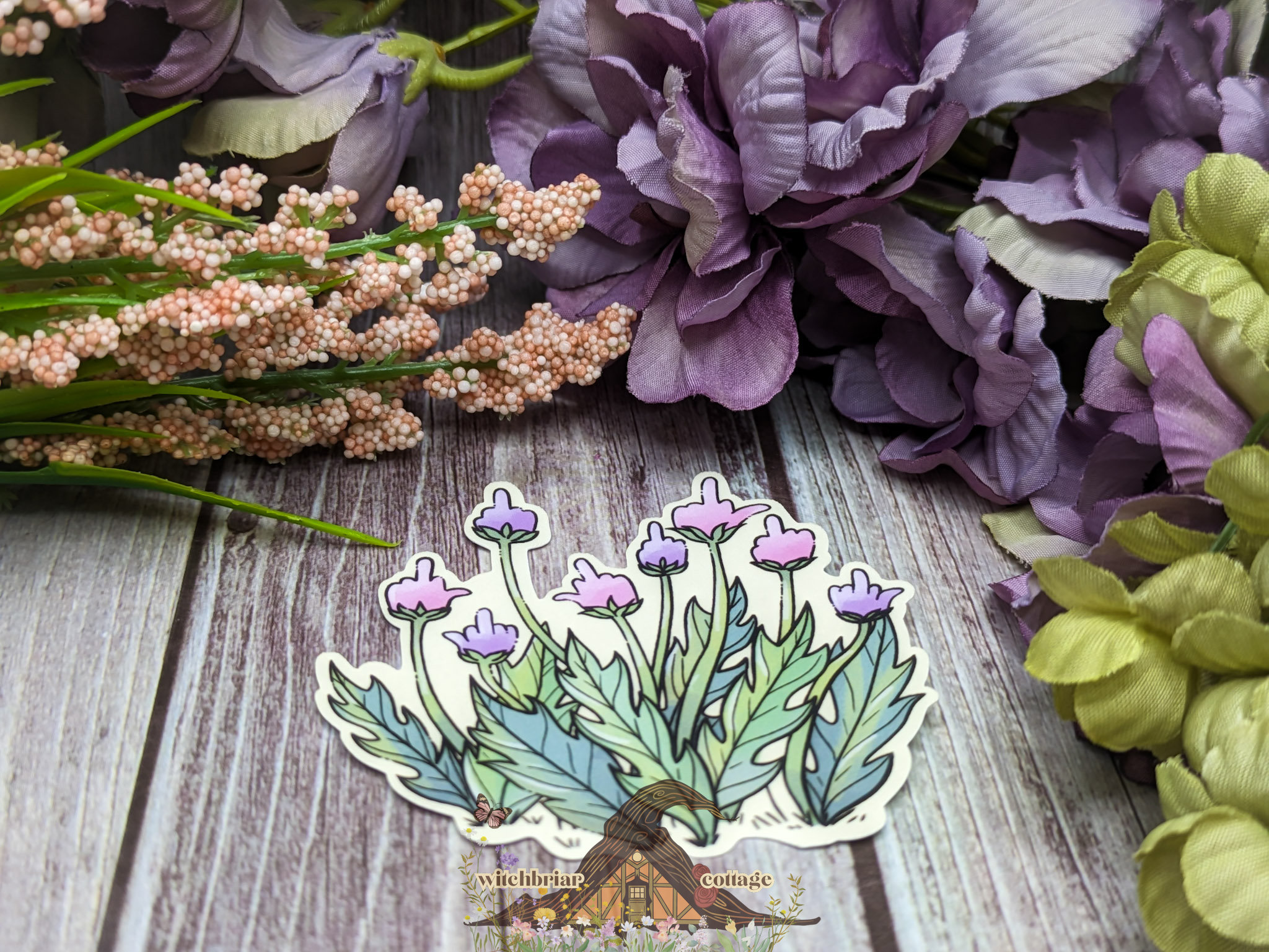 Fragrant Harvest, Middle Finger Flower Sticker - Image 4