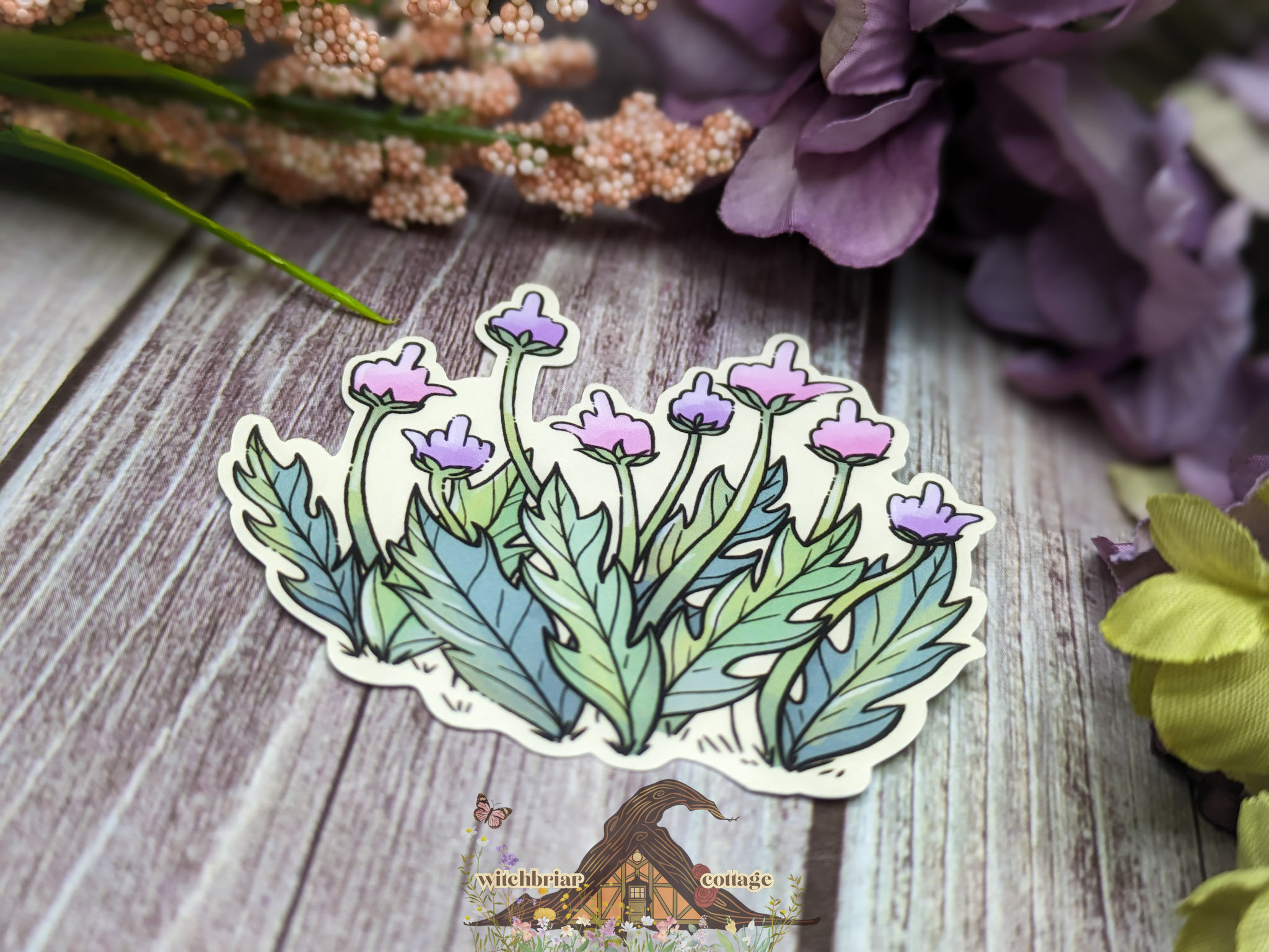 Fragrant Harvest, Middle Finger Flower Sticker - Image 5