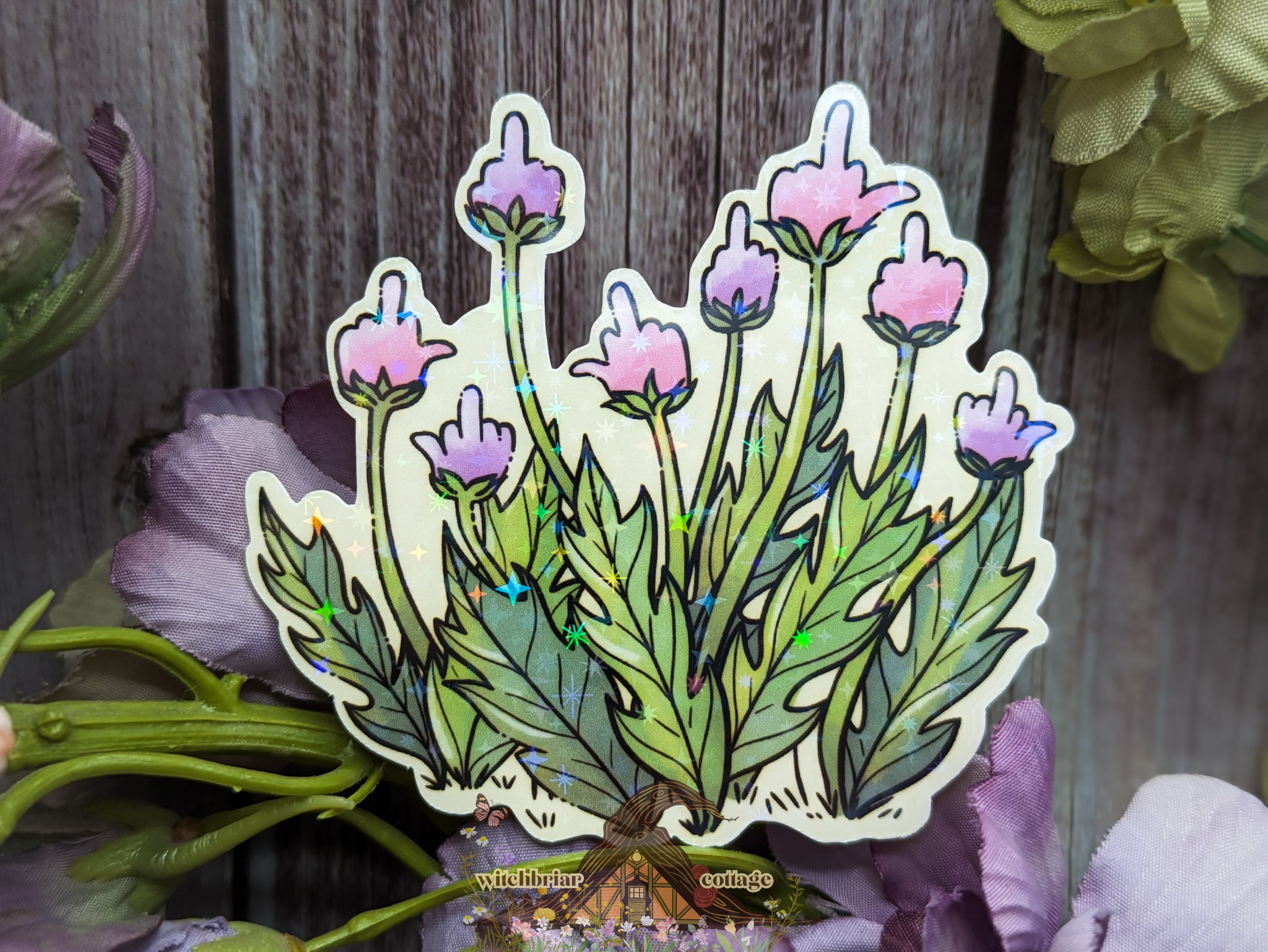 Fragrant Harvest, Middle Finger Flower Sticker - Image 14