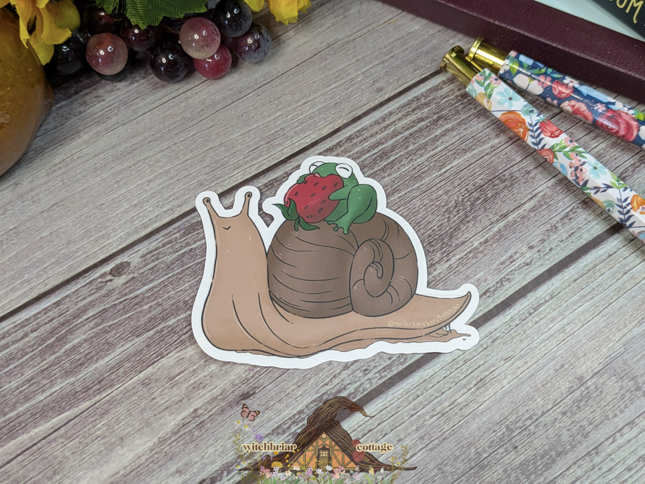 Frog Riding Snail Sticker - Image 3