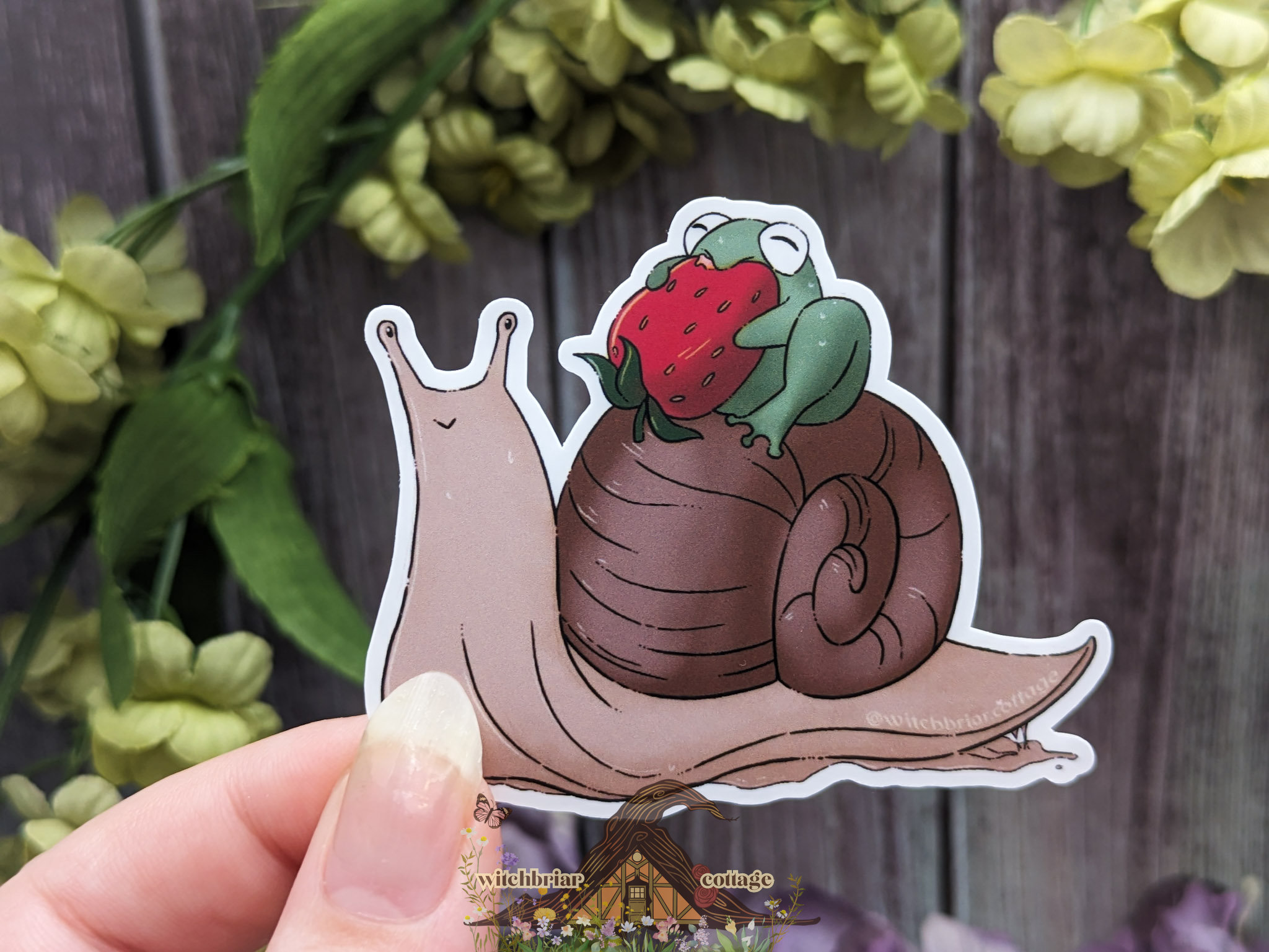 Frog Riding Snail Sticker - Image 5