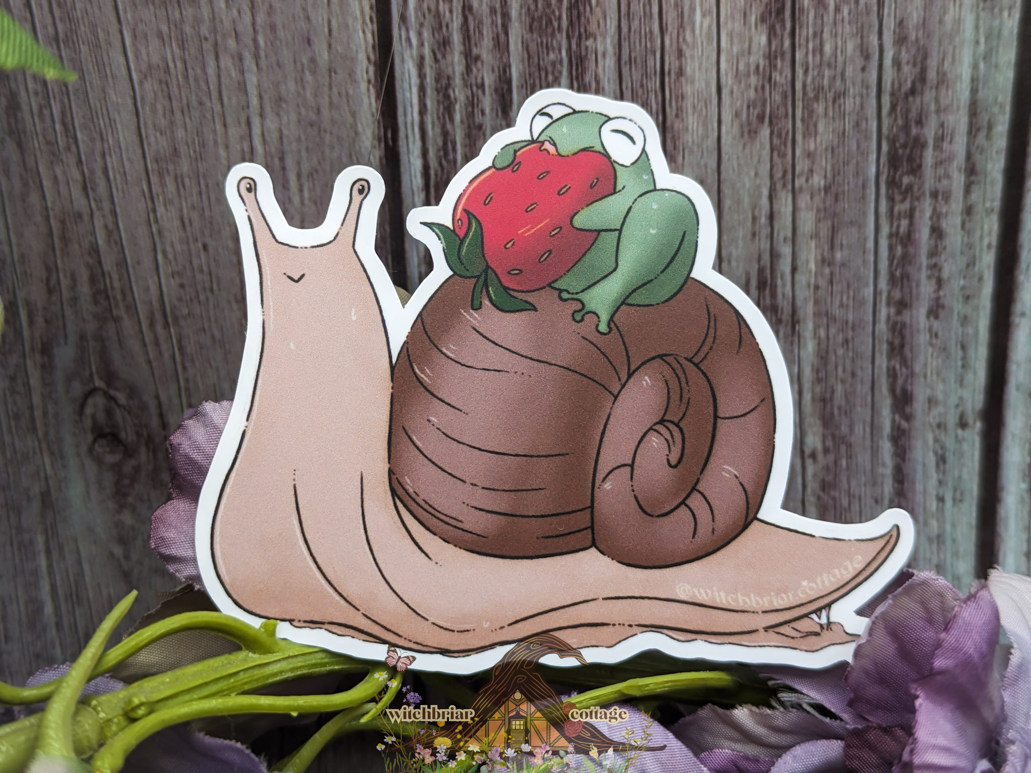 Frog Riding Snail Sticker - Image 7