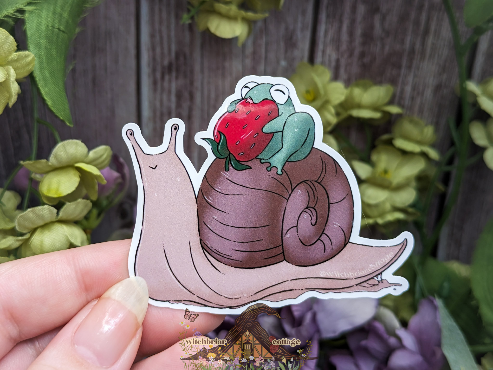 Frog Riding Snail Sticker - Image 9