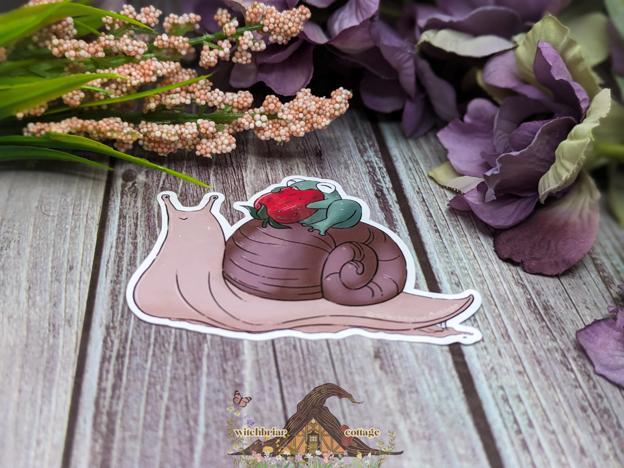 Frog Riding Snail Sticker - Image 10