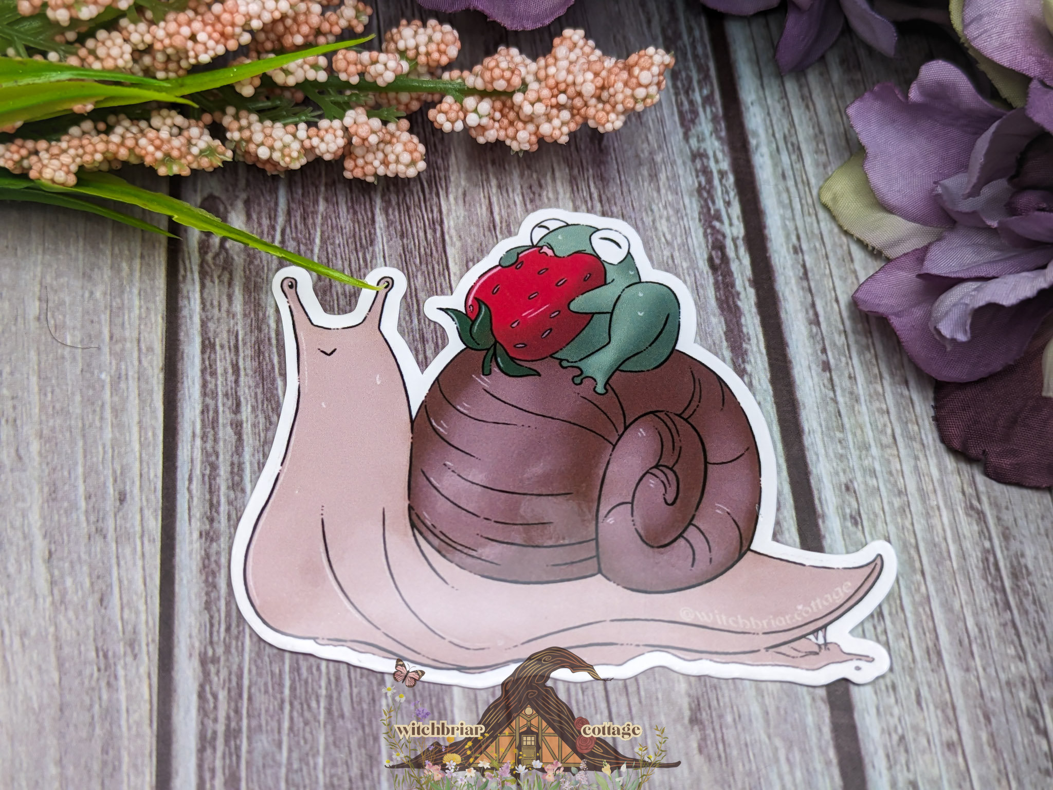 Frog Riding Snail Sticker - Image 13