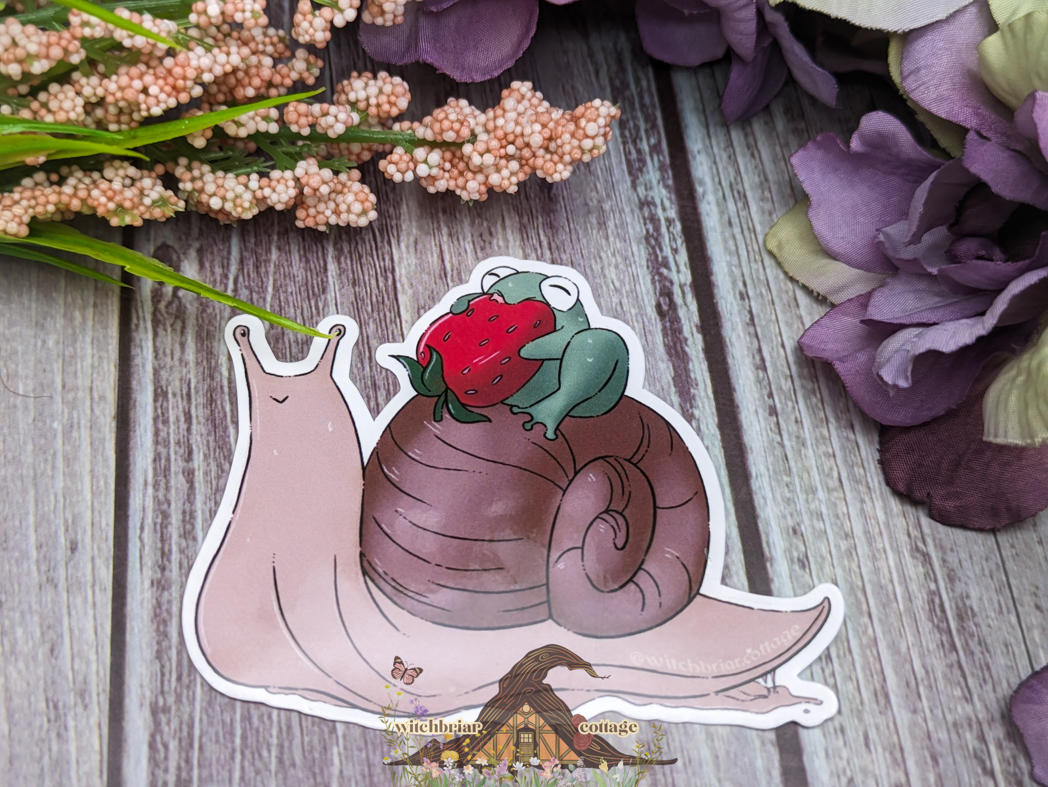Frog Riding Snail Sticker - Image 14