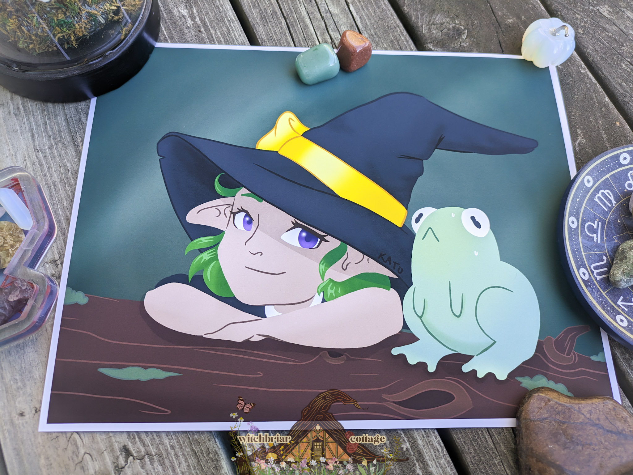 Just Tell Her, Witch Frog Art Print - Image 3