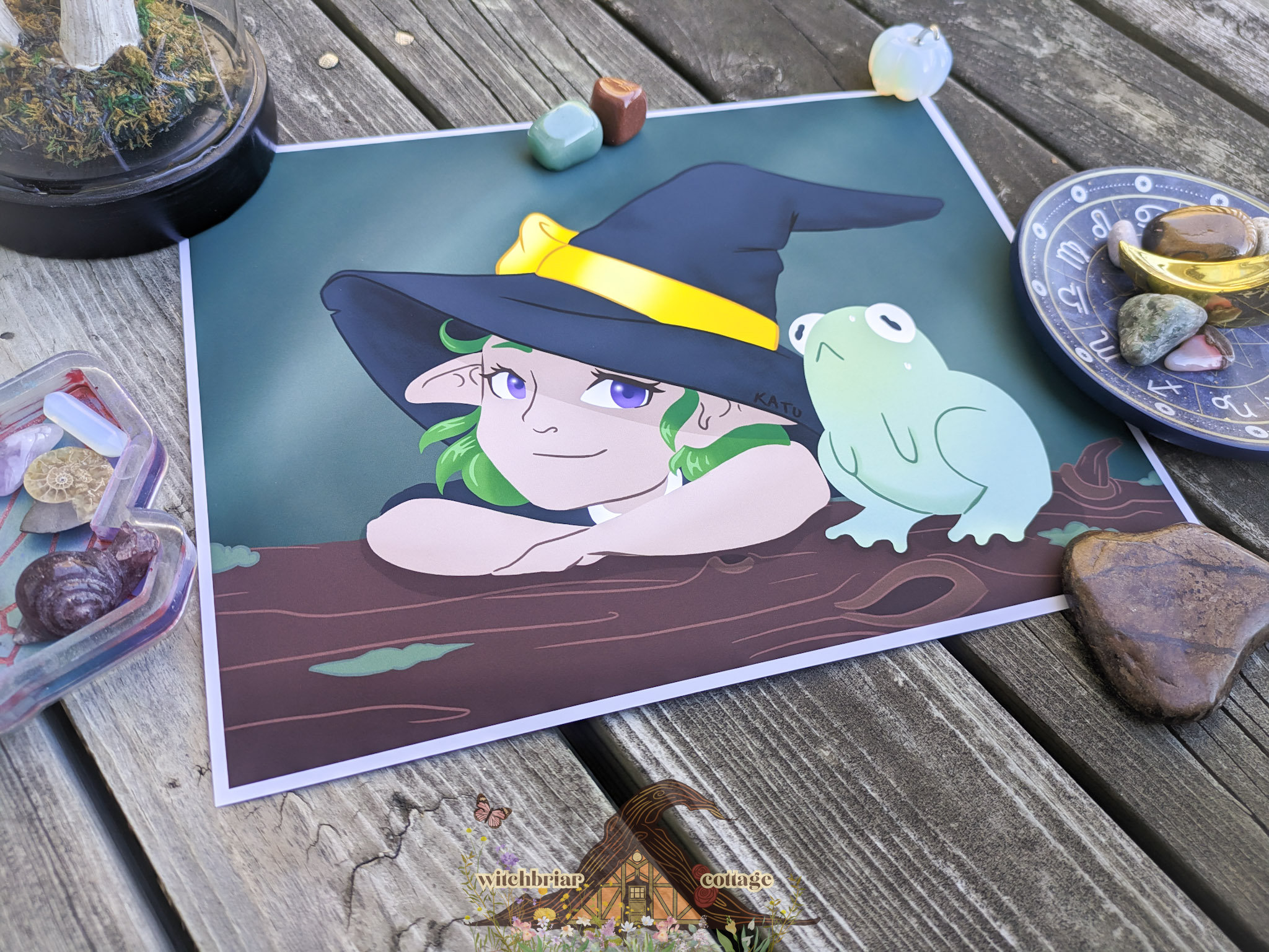 Just Tell Her, Witch Frog Art Print - Image 6