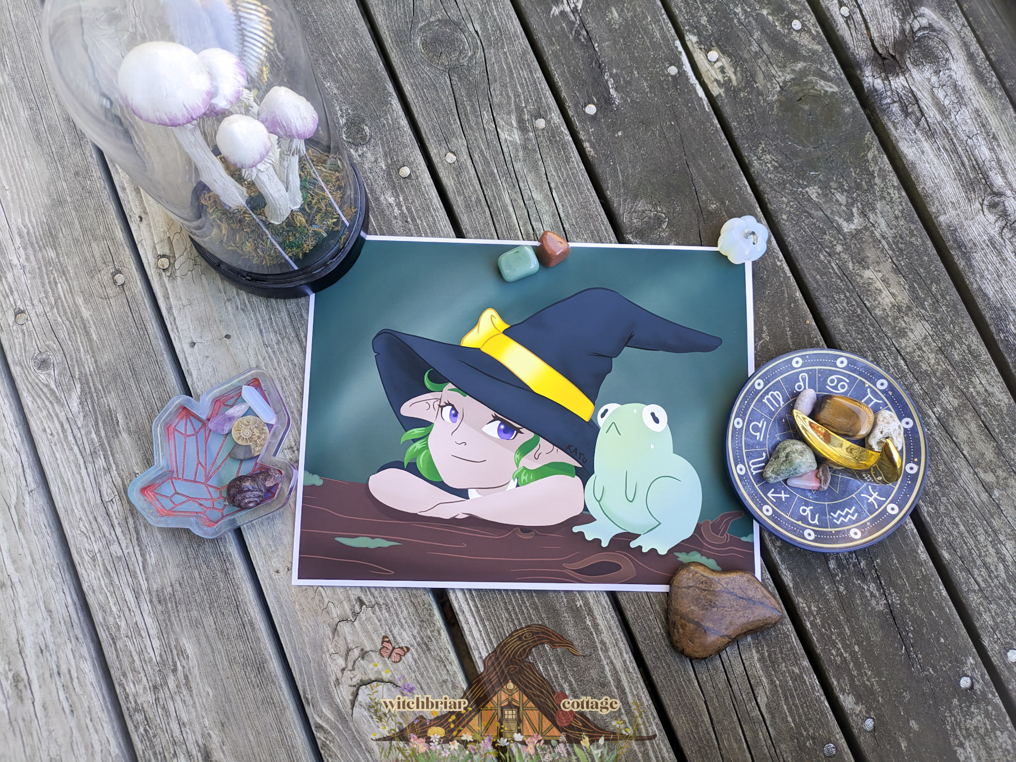Just Tell Her, Witch Frog Art Print - Image 7