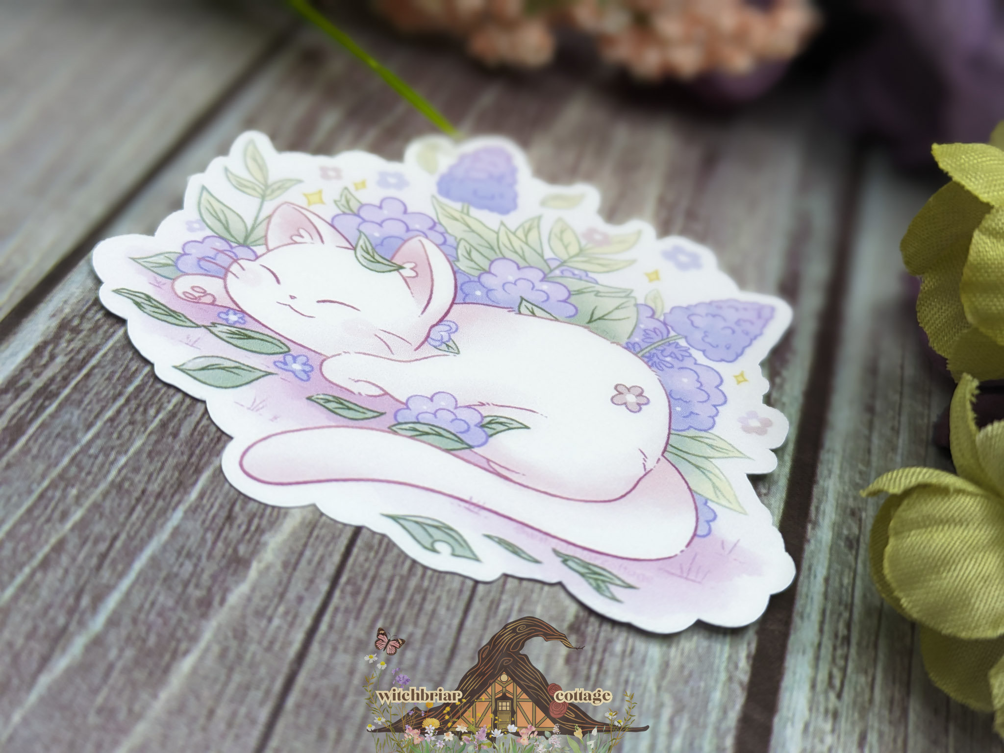 Lilac Cat Sticker - Image 6