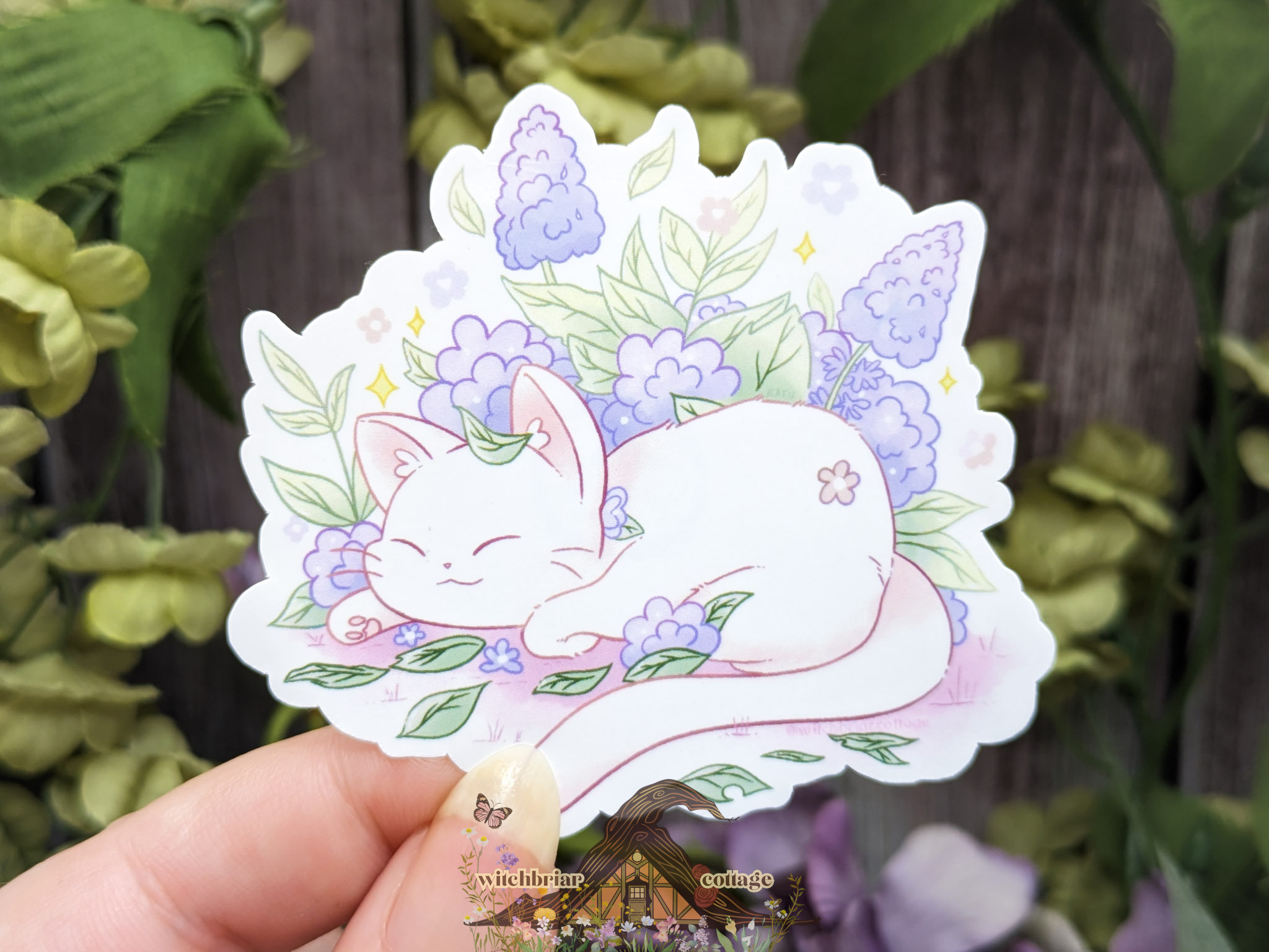 Lilac Cat Sticker - Image 10