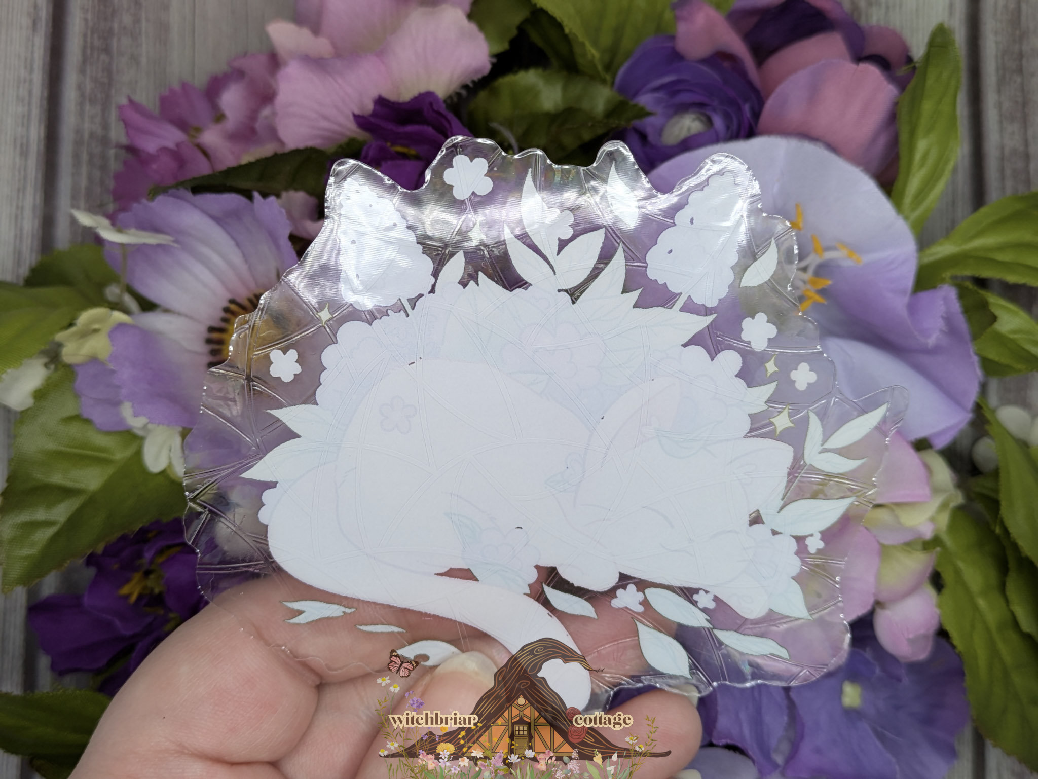 Lilac Cat Suncatcher Window Cling - Image 3
