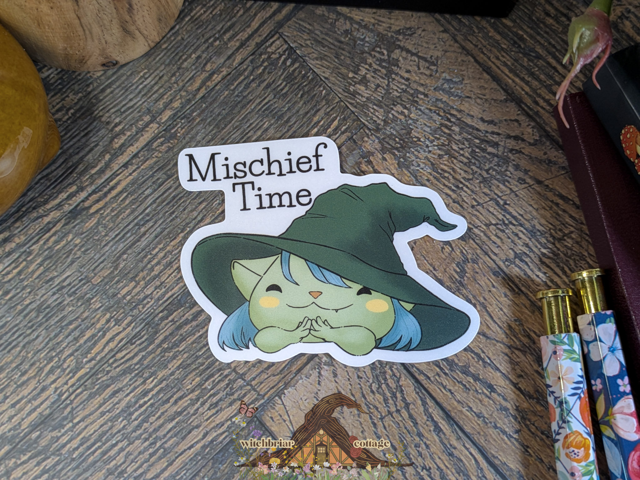 Mischief Time Witch Cat Sticker - Image 7