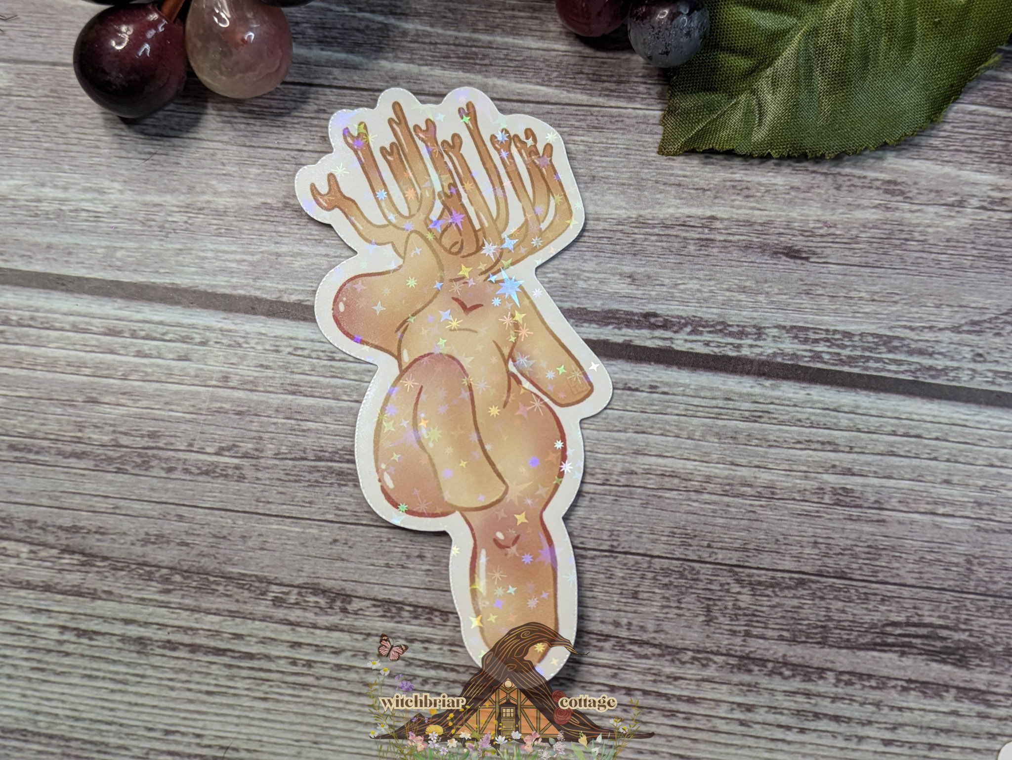 Staghorn Mushroom Pinup Girl Sticker