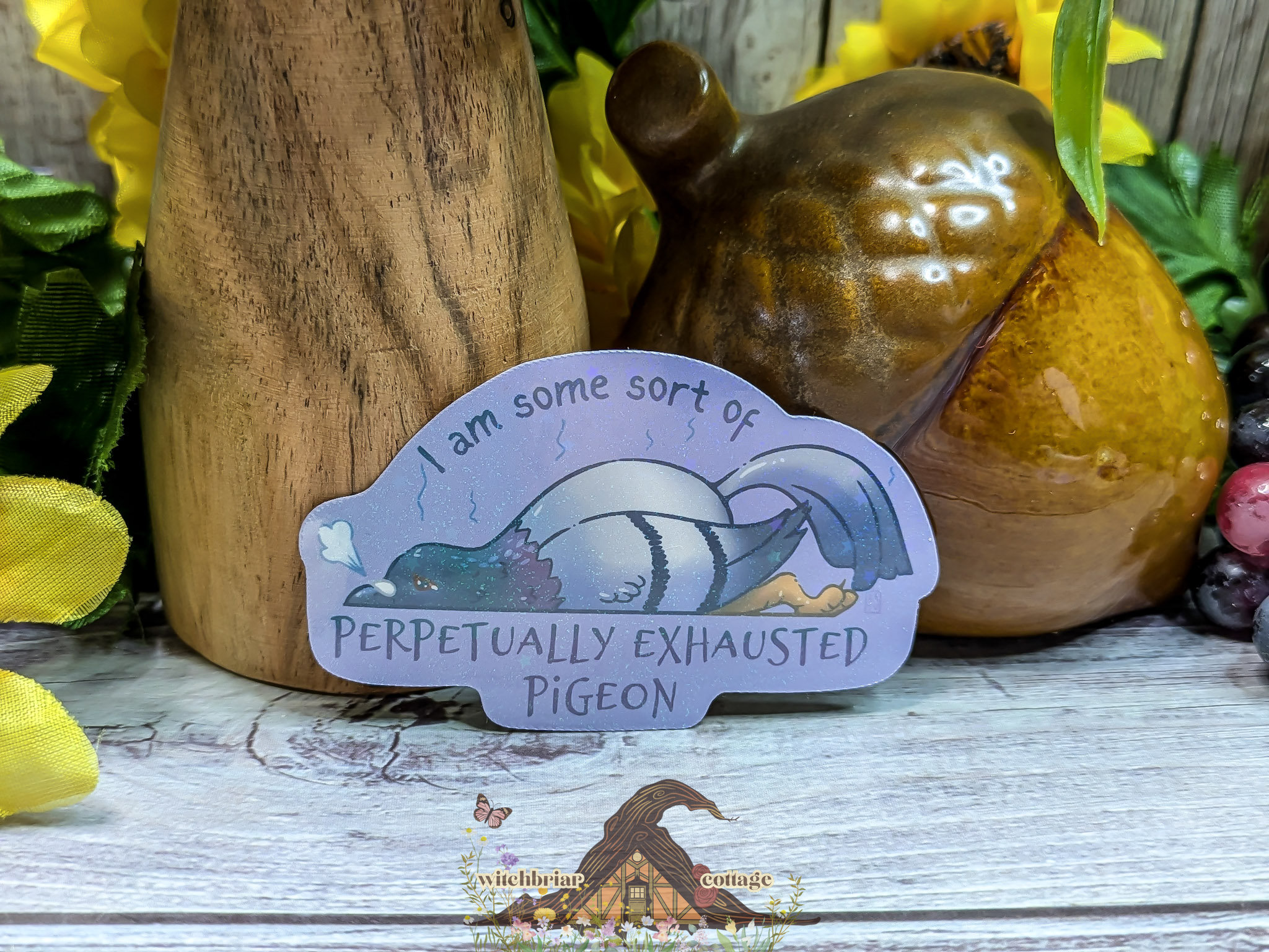 Permanently Exhausted Pigeon Sticker