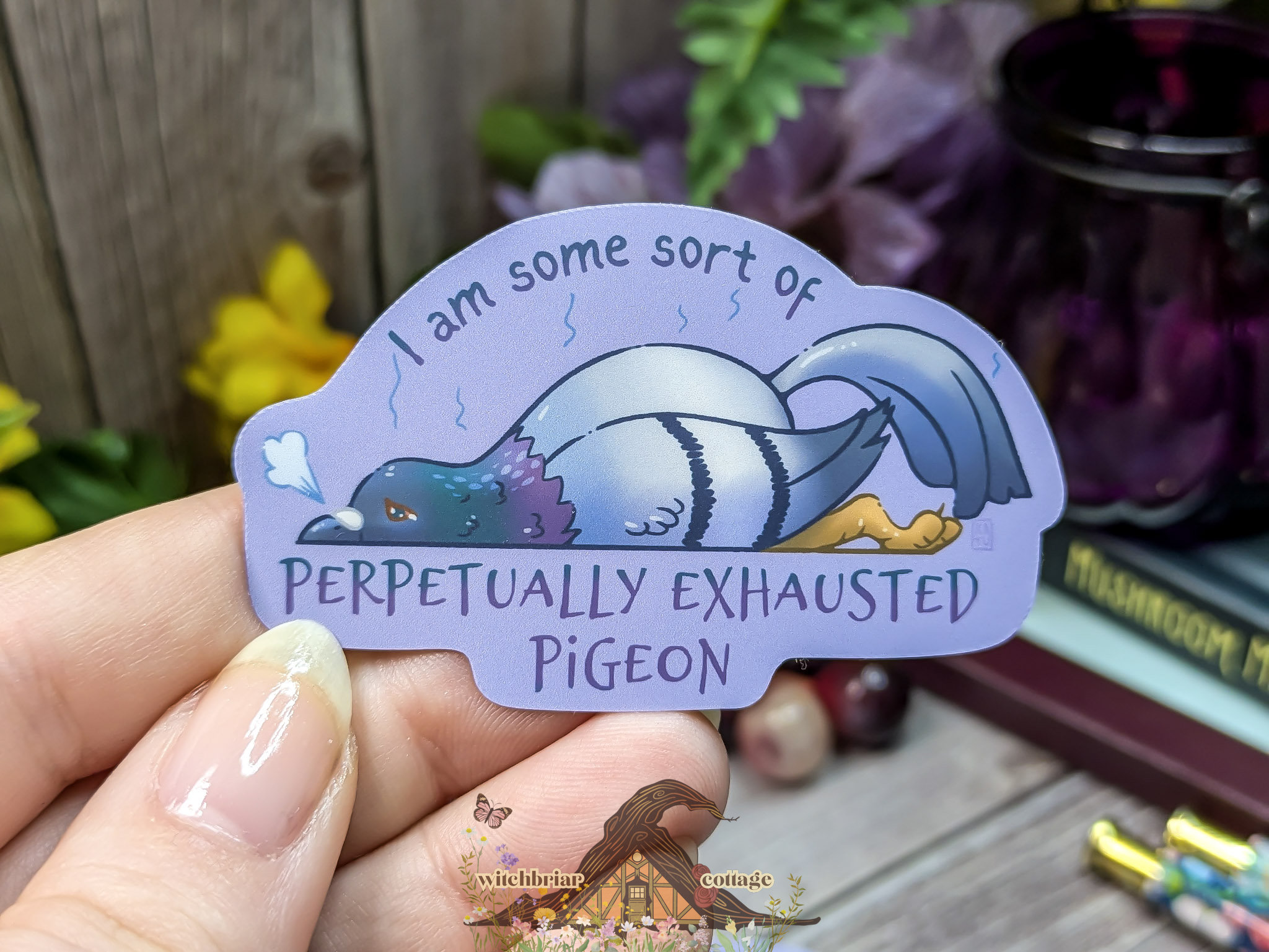Permanently Exhausted Pigeon Sticker - Image 3
