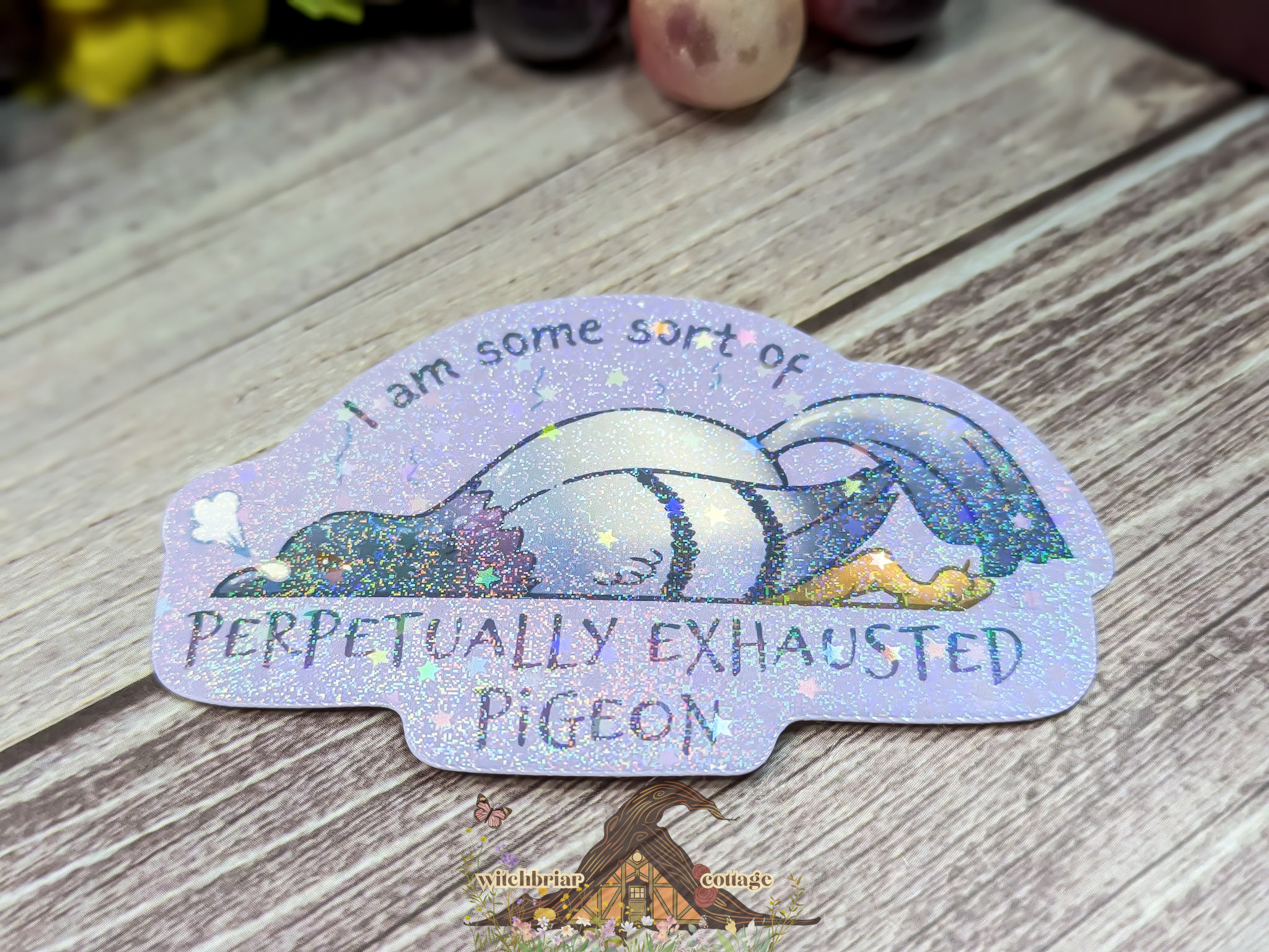 Permanently Exhausted Pigeon Sticker - Image 8