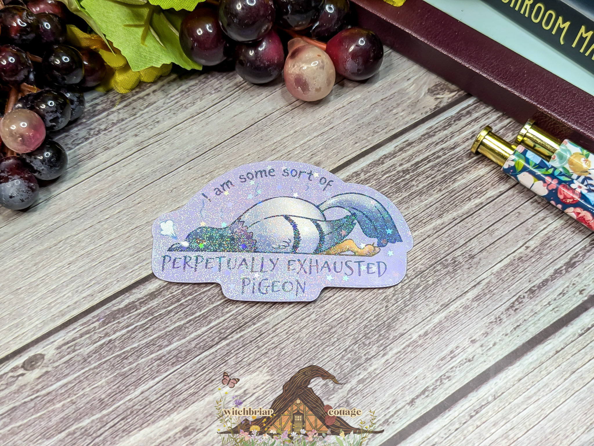 Permanently Exhausted Pigeon Sticker - Image 9
