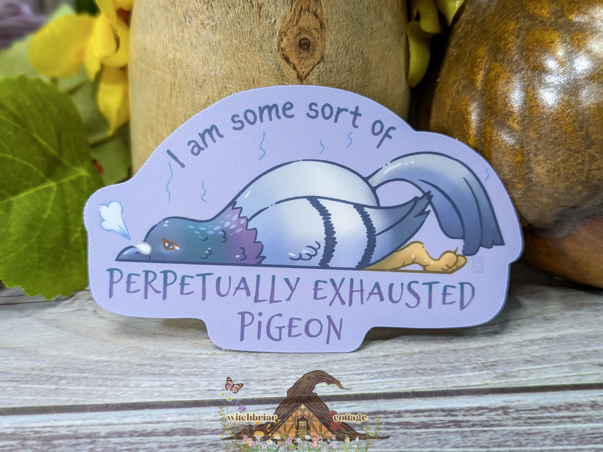 Permanently Exhausted Pigeon Sticker - Image 12