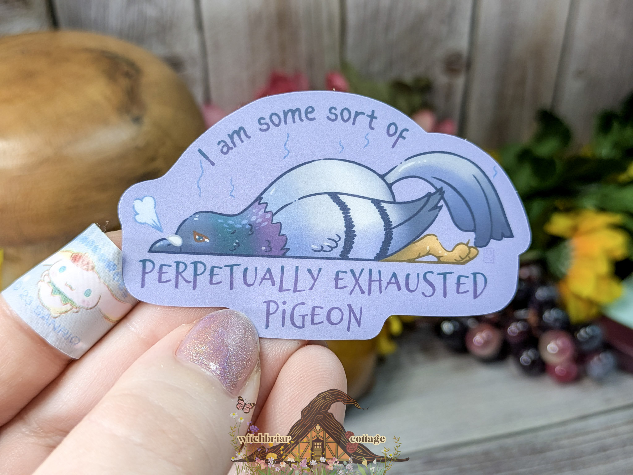 Permanently Exhausted Pigeon Sticker - Image 13