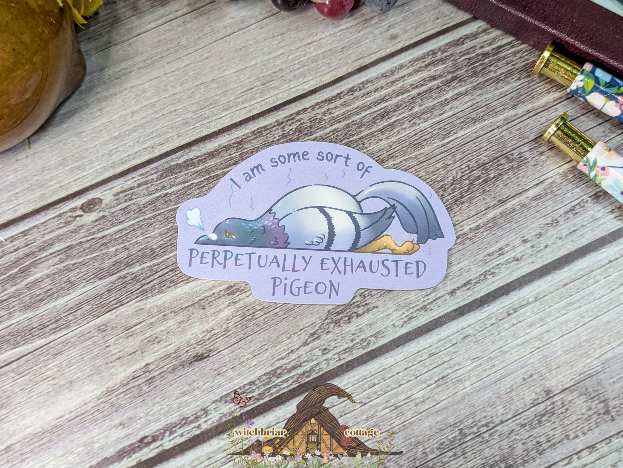 Permanently Exhausted Pigeon Sticker - Image 14